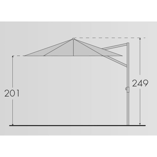 Doppler Parasol Ogrodowy Ravenna Smart 300cm Szary (453248 827)