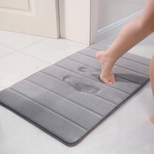 Dywaniki Łazienkowe Szare Antypoślizgowe Zestaw 2szt