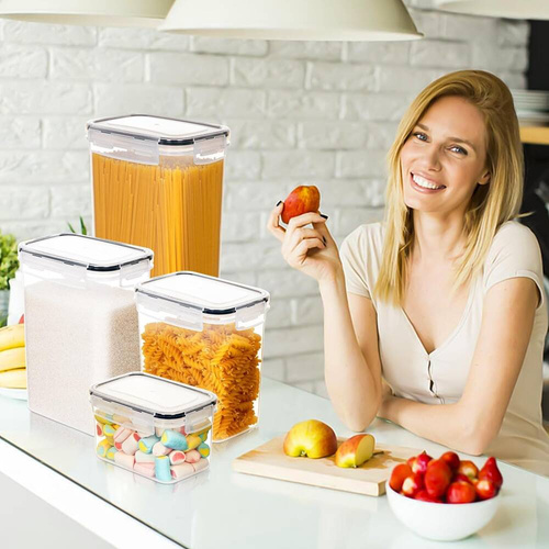 ZESTAW 24szt POJEMNIKÓW DO PRZECHOWYWANIA ŻYWNOŚCI SZCZELNE ETYKIETY MIARKI