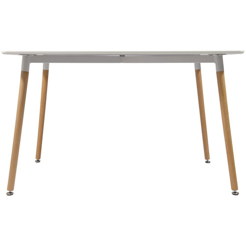 Stół Biały Prostokątny 120 x 80 cm Do Kuchni Jadalni