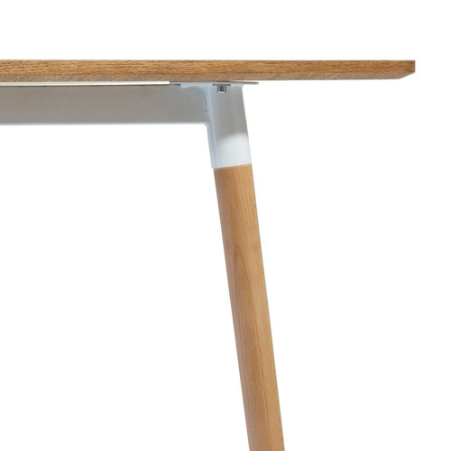 Prostokątny Stół Skandynawski Do Kuchni Jadalni 120 x 80 cm Drewno Bukowe