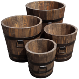 Drewdon Donica Sosnowa z Uchwytami 50x45 Rustikal Palisander