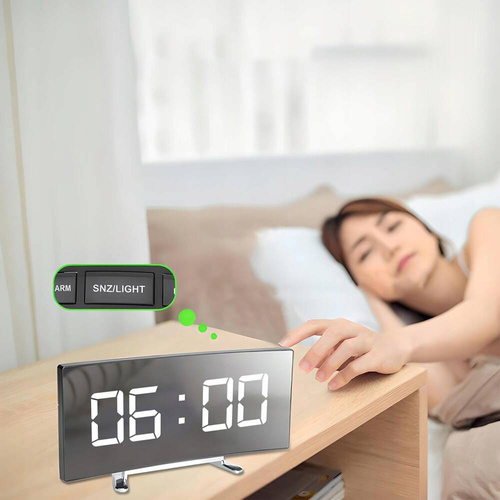 BUDZIK ZEGAR ELEKTRONICZNY CYFROWY LED TERMOMETR