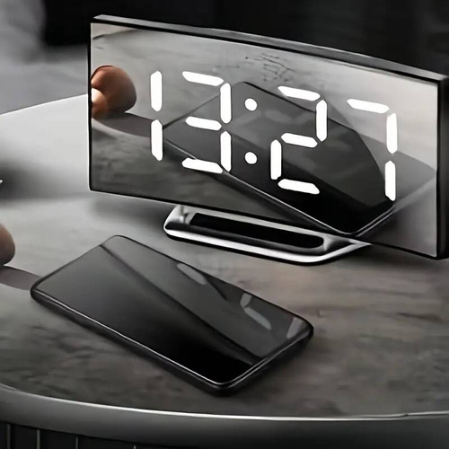 BUDZIK ZEGAR ELEKTRONICZNY CYFROWY LED TERMOMETR