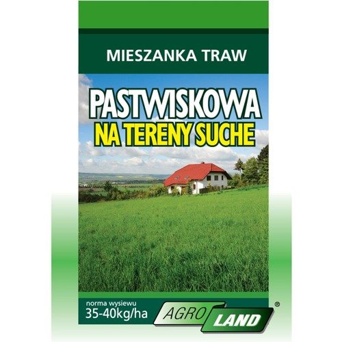 AGRO-LAND Trawy Pastewne Mieszanka Pastwiskowa na Tereny Suche 10KG