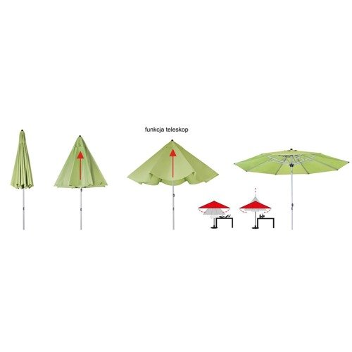 Doppler Parasol Ogrodowy Active Tele 340cm Beżowy (453568 820)