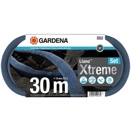 Gardena Wąż Ogrodowy Tekstylny Liano Xtreme 30m (1/2'') Zestaw 18477-20